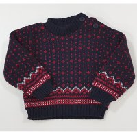 K1596: Baby Christmas Navy Fairisle Jumper (0-9 Months)